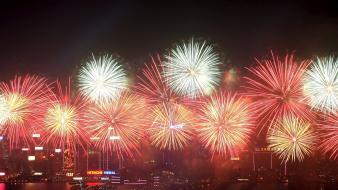 China fireworks hong kong new year wallpaper