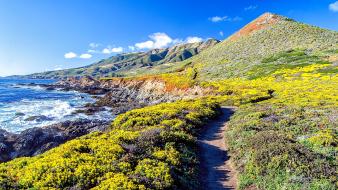 Mountains landscapes nature beach california wallpaper