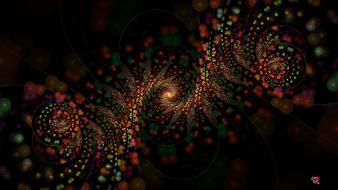Multicolor fractals digital art wallpaper