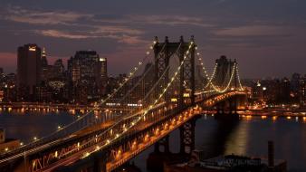 Night lights bridges cities lifestyle