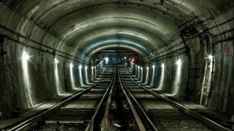 Paris graffiti urban metro subway abandoned tracks wallpaper