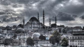 Turkey istanbul hdr photography mosque eminonu wallpaper
