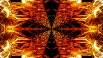 Abstract fire smoke symmetry wallpaper