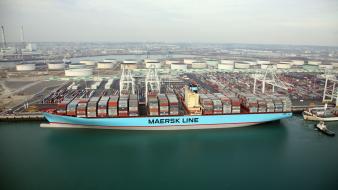 Bay containers maersk line container ships wallpaper