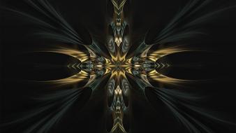 Fractals darkness digital art wallpaper