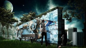 Graffiti cities dreadlocks skate wallpaper