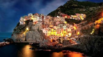Italy city lights amalfi coast wallpaper