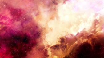 Light outer space stars nebulae art wallpaper