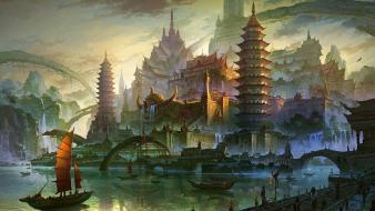 Paintings japanese fantasy art wallpaper