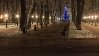 Winter snow russia cities kaluga park wallpaper