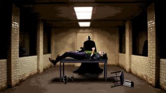 Batman the joker prison interrogation dark knight wallpaper