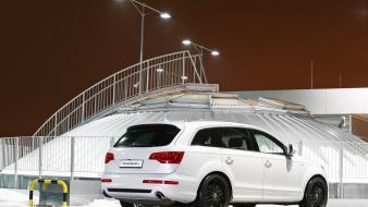 Cars design audi q7 white suv german wallpaper