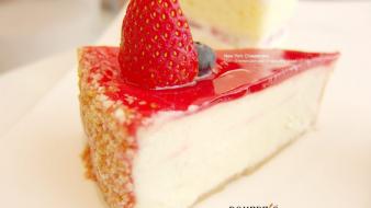 Desserts strawberries cheesecake wallpaper