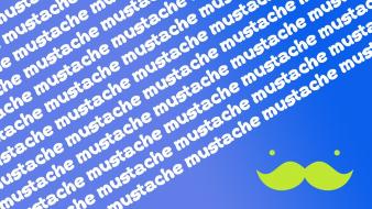 Green moustache mustache bleu wallpaper
