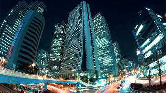 Japan tokyo cityscapes cars buildings city lights shinjuku wallpaper