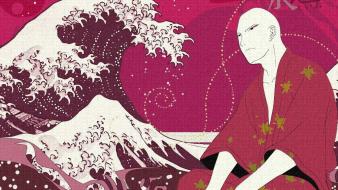 Madarame bald the great wave off kanagawa wallpaper