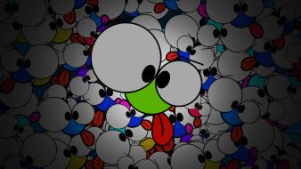 Abstract multicolor frogs wallpaper