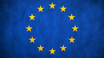 Blue stars flags europe european union wallpaper