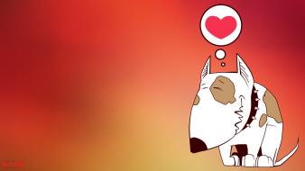 Cartoons love animals hearts wallpaper