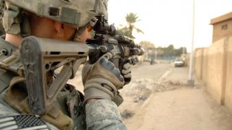 Guns military depth of field wallpaper