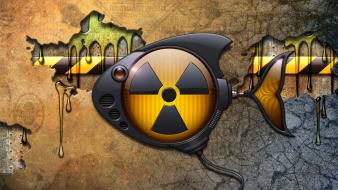 Nuclear fish radioactive wallpaper