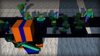 Streets army zombies minecraft wallpaper