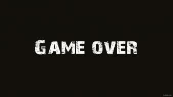 Black and white game over wallpaper
