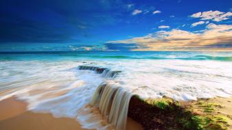 Clouds nature beach skyscapes sea wallpaper