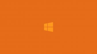 Minimalistic yellow orange metro windows 8 clean logo