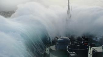 Ocean military waves ships russian navy wallpaper