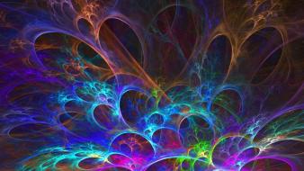 Abstract fractals artwork spider webs colors wallpaper
