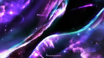 Abstract outer space sea wallpaper