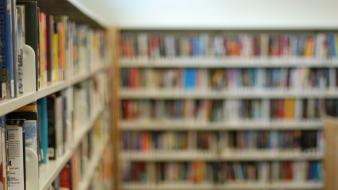 Books stores bookshelf blurred wallpaper