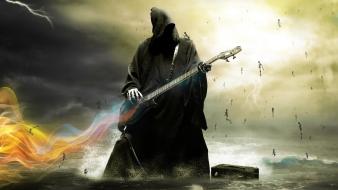 Death grim electric guitars artwork wallpaper