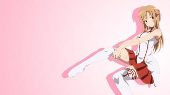 Girls pink sword art online yuuki asuna wallpaper