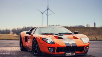 Landscapes cars orange ford roads supercars gt windmills wallpaper