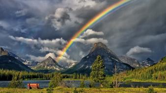 Landscapes nature rainbows skies wallpaper