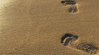 Sand footprint wallpaper