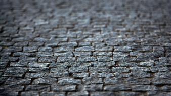 Streets urban pavement depth of field cobblestones wallpaper
