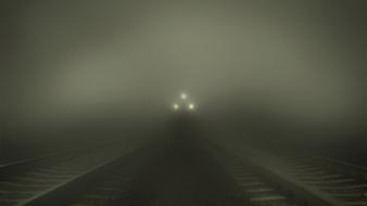 Trains fog wallpaper