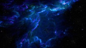 Blue outer space stars wallpaper