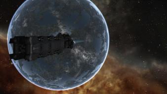 Outer space eve online spaceships wallpaper