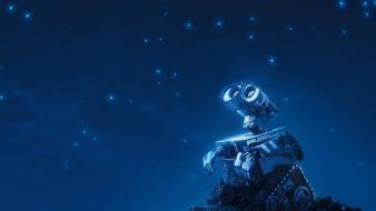Robot wall-e night sky wallpaper