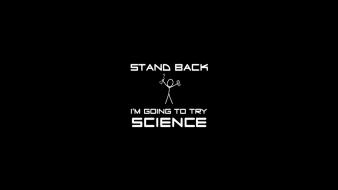 Science minimalistic xkcd quotes black background wallpaper