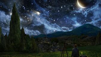 Tribute night sky starry easel alex ruiz wallpaper