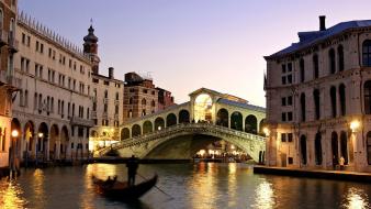 Venice grand italy rialto bridge canal wallpaper