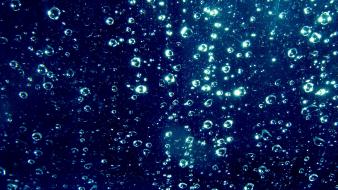 Water abstract blue bubbles digital art wallpaper