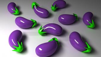 Abstract 3d eggplants