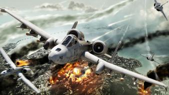 Aircraft explosions fire a-10 thunderbolt ii wallpaper