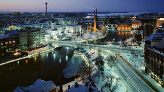 Snow urban finland cities wallpaper